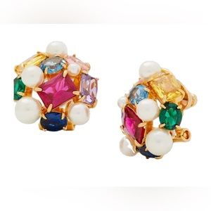 Kate Spade Candy Shop Cluster Studs, multi color, gold